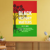 Zwarte geschiedenis doet ertoe MARCUS GARVEY Canvas Afdruk (Insitu (Woonkamer))