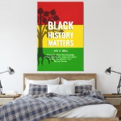 Zwarte geschiedenis doet ertoe MARCUS GARVEY Canvas Afdruk (Insitu (Slaapkamer))