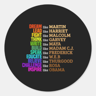 Zwarte Geschiedenis Droom Als Afrikaanse Leider Ju Ronde Sticker