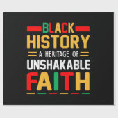 Zwarte geschiedenis een erfgoed van onwankelbare t cadeaupapier (Vlak)