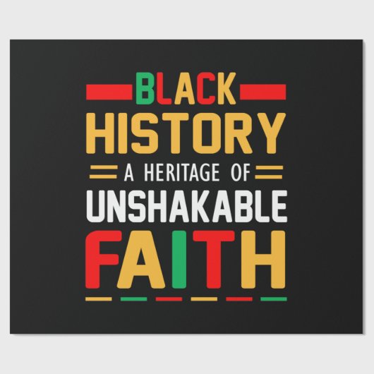 Zwarte geschiedenis een erfgoed van onwankelbare t cadeaupapier (Vlak)