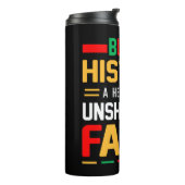 Zwarte geschiedenis een erfgoed van onwankelbare t thermosbeker (Gedraaid links)