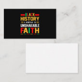 Zwarte geschiedenis een erfgoed van onwankelbare t visitekaartje (Voorkant / Achterkant)