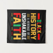 Zwarte geschiedenis een erfgoed van onwankelbare t wandkleed (Voorkant (horizontaal))