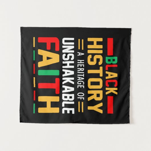 Zwarte geschiedenis een erfgoed van onwankelbare t wandkleed (Voorkant (horizontaal))