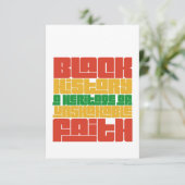 Zwarte geschiedenis: een erfgoed van onwrikbare ge bedankkaart (Staand voorkant)