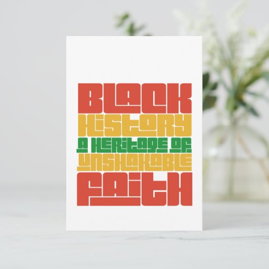 Zwarte geschiedenis: een erfgoed van onwrikbare ge bedankkaart (Staand voorkant)