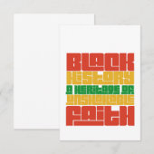 Zwarte geschiedenis: een erfgoed van onwrikbare ge bedankkaart (Voorkant / Achterkant)