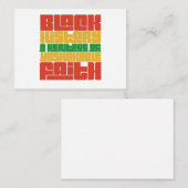 Zwarte geschiedenis: een erfgoed van onwrikbare ge notitiekaartje (Voorkant / Achterkant)