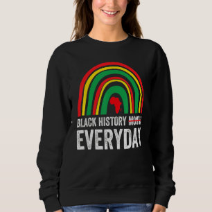 Zwarte Geschiedenis Elke dag Vrouwen Regenboog Zwa Trui