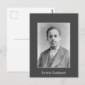 Zwarte geschiedenis Foto van uitvinder Lewis Latim Briefkaart (Voorkant / Achterkant)