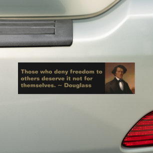 Zwarte Geschiedenis: Fred Douglass Burgerrechten 1 Bumpersticker