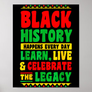 Zwarte Geschiedenis Gebeurt Elke Dag Leer Leven Vi Poster