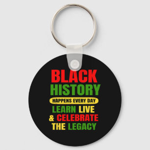 Zwarte Geschiedenis gebeurt elke dag zwarte geschi Sleutelhanger