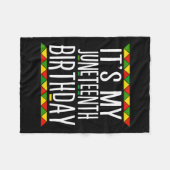 Zwarte Geschiedenis Het is mijn 19e verjaardag Fleece Deken (Voorkant (Horizontaal))