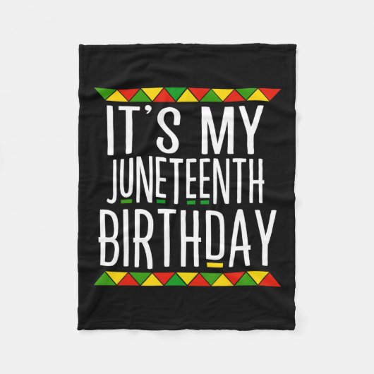 Zwarte Geschiedenis Het is mijn 19e verjaardag Fleece Deken (Voorkant)