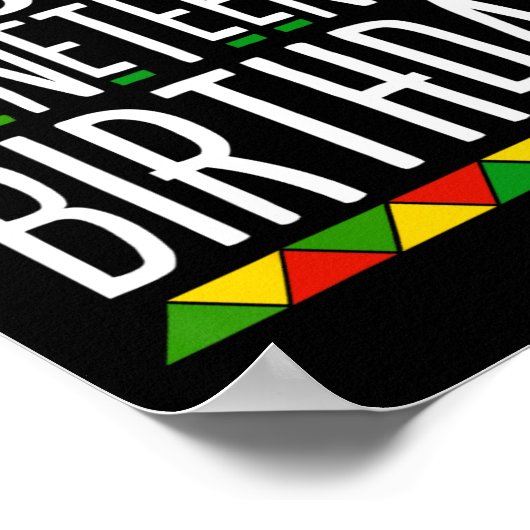 Zwarte Geschiedenis Het is mijn 19e verjaardag Poster (Hoek)