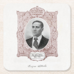 Zwarte Geschiedenis Iconen: Crispus Attucks, Marte Kartonnen Onderzetters