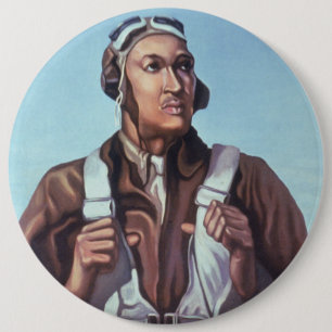 Zwarte Geschiedenis Iconen: Luchtvaartpioniers van Ronde Button 6,0 Cm