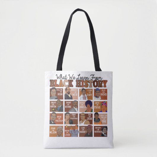 Zwarte geschiedenis Idols Tote Bag (Voorkant)