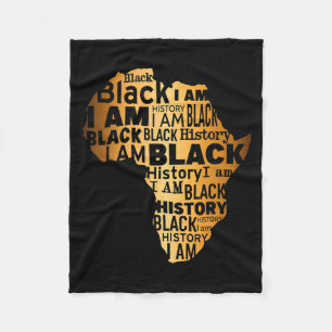 Zwarte Geschiedenis Ik Ben Zwart Elke Maand Afro-A Fleece Deken