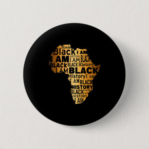 Zwarte Geschiedenis Ik Ben Zwart Elke Maand Afro-A Ronde Button 5,7 Cm