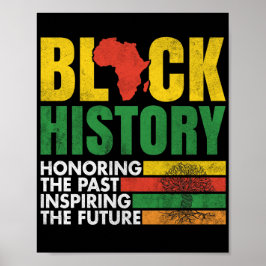 Zwarte Geschiedenis in het verleden inspirerende t Poster