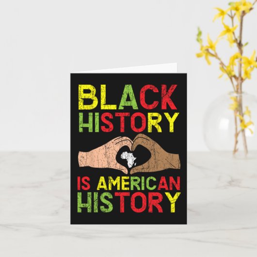 Zwarte geschiedenis is Amerikaans-Amerikaans histo Kaart (Gele Bloem)