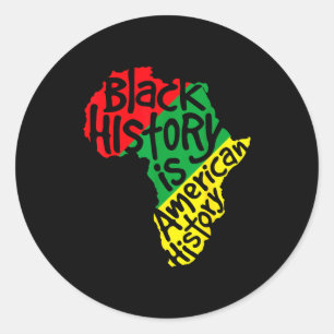 Zwarte Geschiedenis Is Amerikaanse Geschiedenis Af Ronde Sticker