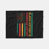 Zwarte geschiedenis is Amerikaanse geschiedenis - Fleece Deken (Voorkant (Horizontaal))