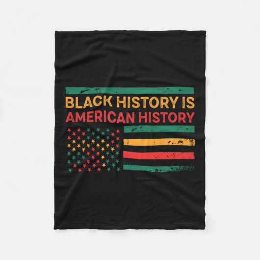 Zwarte geschiedenis is Amerikaanse geschiedenis - Fleece Deken (Voorkant)