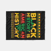 Zwarte geschiedenis is Amerikaanse geschiedenis zw Fleece Deken (Voorkant (Horizontaal))