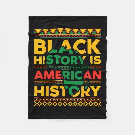 Zwarte geschiedenis is Amerikaanse geschiedenis zw Fleece Deken (Voorkant)