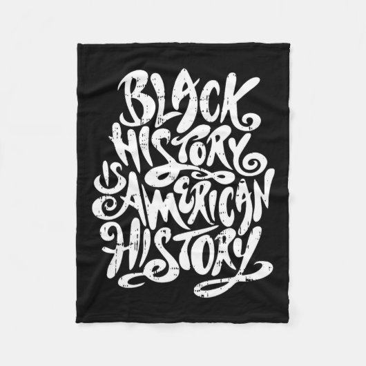 Zwarte geschiedenis is Amerikaanse geschiedenis zw Fleece Deken (Voorkant)