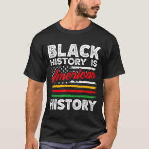 Zwarte Geschiedenis Is Amerikaanse Vlag Vs Afro-Am T-shirt