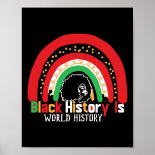 Zwarte geschiedenis is de zwarte wereldgeschiedeni poster