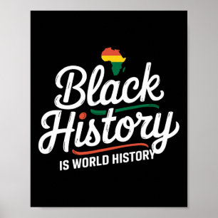 Zwarte geschiedenis is de zwarte wereldgeschiedeni poster