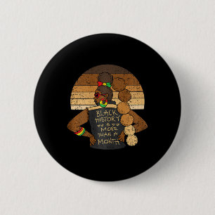 Zwarte geschiedenis is meer dan een maand Mannen A Ronde Button 5,7 Cm