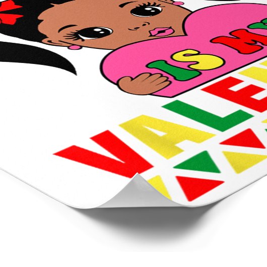 Zwarte geschiedenis is mijn Valentijn Afrika Ameri Poster (Hoek)