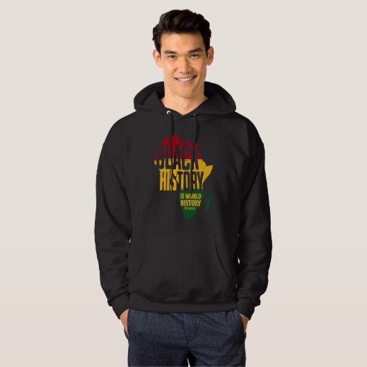 Zwarte geschiedenis is wereldgeschiedenis inspirer hoodie (Voorkant volledig)