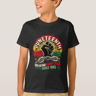 Zwarte geschiedenis Juneteenth breekt elke keten s T-shirt