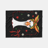 Zwarte Geschiedenis Juneteenth Gans Coquette Strik Fleece Deken (Voorkant (Horizontaal))