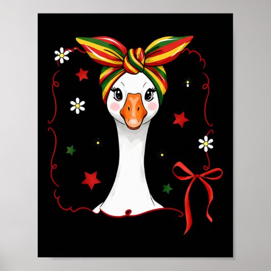 Zwarte Geschiedenis Juneteenth Gans Coquette Strik Poster (Voorkant)