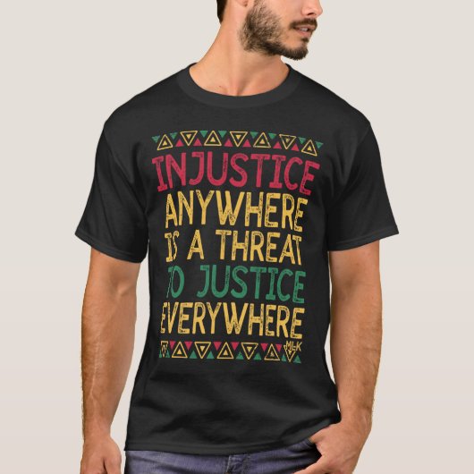 Zwarte geschiedenis Juneteenth Justice Martin Luth T-shirt (Voorkant)