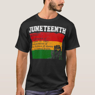 Zwarte Geschiedenis Junetetiende Afrikaanse geeste T-shirt