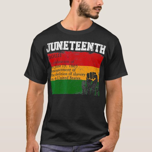 Zwarte Geschiedenis Junetetiende Afrikaanse geeste T-shirt (Voorkant)