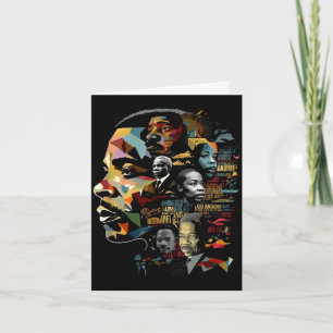 Zwarte geschiedenis leiders collage inspirerend kaart