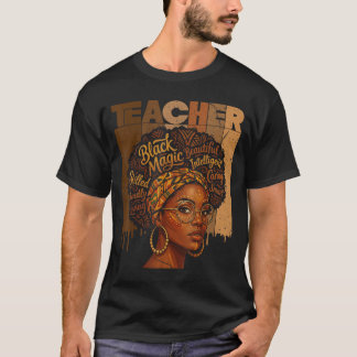 Zwarte Geschiedenis Leraar Afro Vrouw Afro-Amerika T-shirt