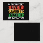 Zwarte geschiedenis Live Ontdek het 365 dagen Notitiekaartje (Voorkant / Achterkant)