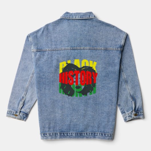ZWARTE GESCHIEDENIS MAAND 2024 DENIM JACKET (Achterkant)